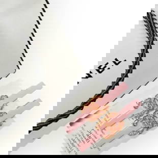 CHANEL 2Pc Set Baby Pink/Intertwined CC Logo Rectangle L.A Collection Hair Clips: • CHANEL • 2Pc Set • Gabrielle • Baby Pink • Hair Clips • Long Rectangle Shape • Intertwined CC Logo • Baby Pink Tone Hardware • L.A Collection • Unop