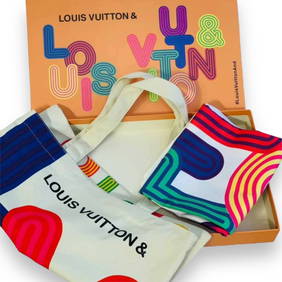 Louis Vuitton Limited Edition Gift Set Box, Canvas Tote, & Towel (1 of 5)