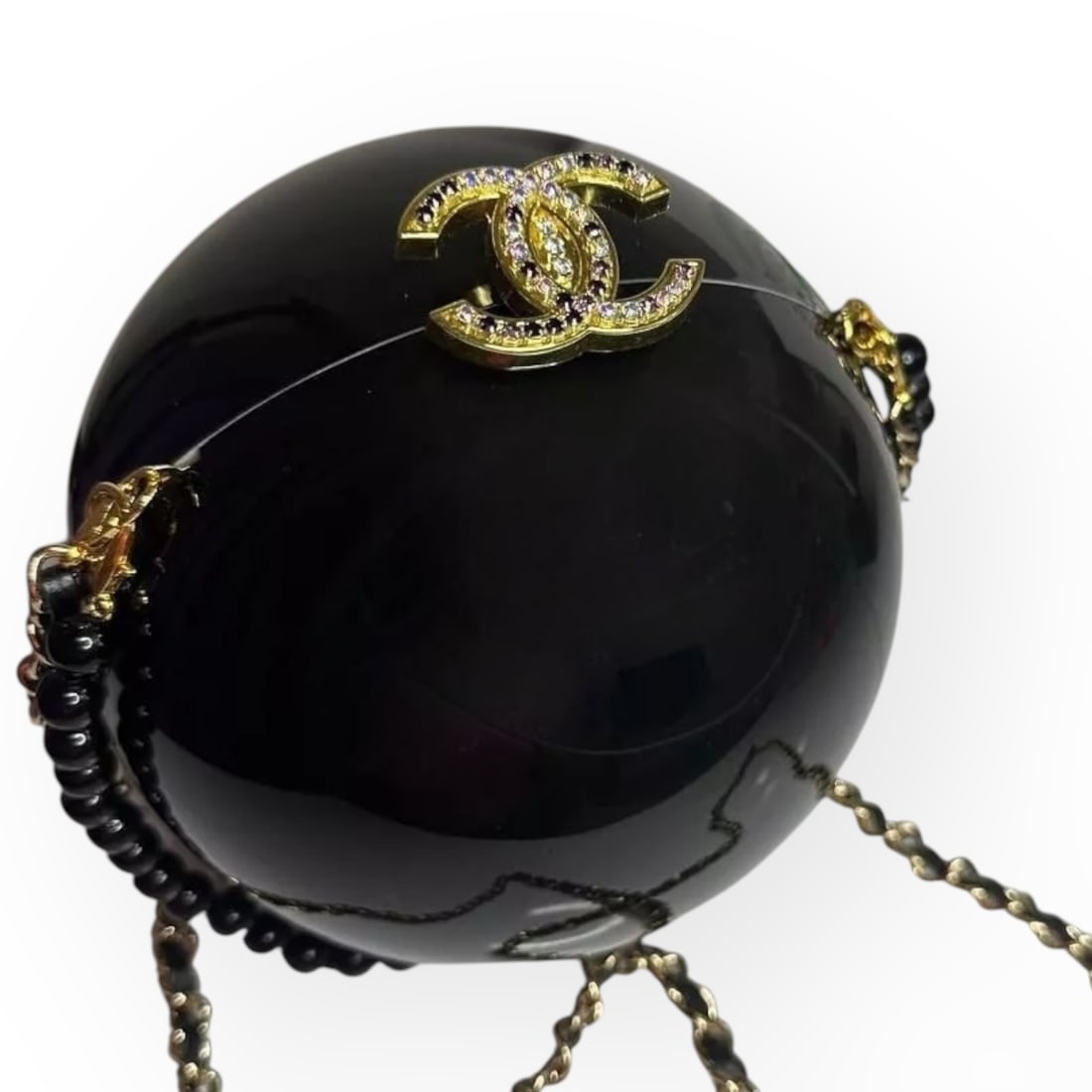 Chanel 16' Collectors Pc. Black Ball Beaute Clutch Rhinestone CC & Original Box (1 of 6)