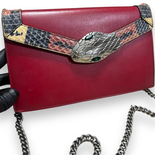 Gucci Red Lilith Snake Head Crossbody Bag (1 of 12)