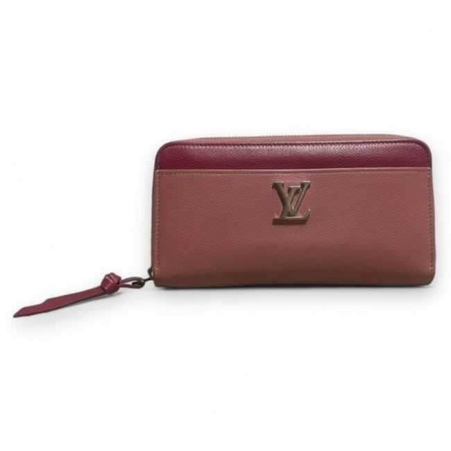 Louis Vuitton Zippy Lock Me Leather Long Wallet Two Toned Pink/Silver (1 of 8)