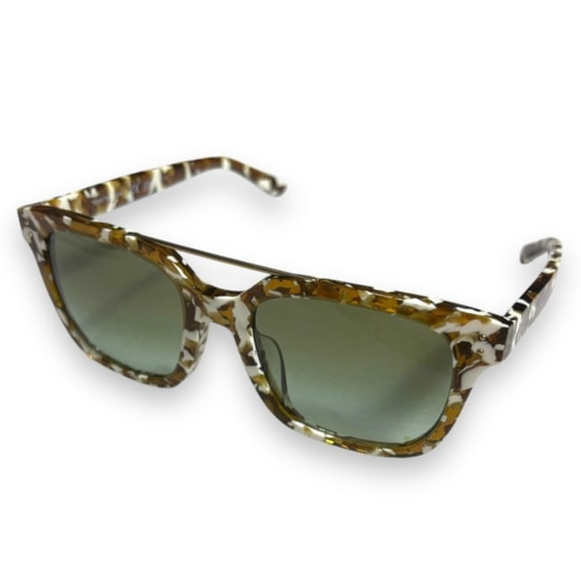 Tory Burch Ivory Marble Tortoise Square Sunglasses & Original Case (1 of 8)