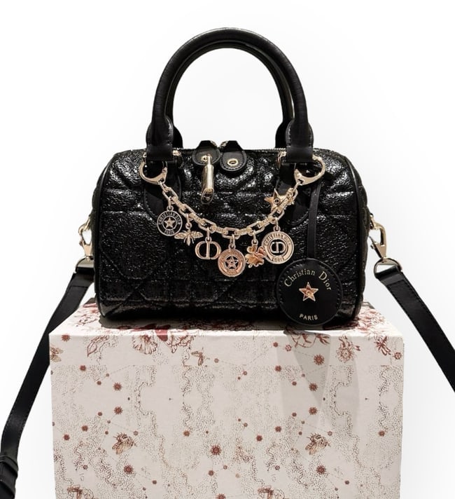 (3 Colors Available) Christian Dior Black, Silver, or Gold Groove Beaute Bag & Original Box (1 of 7)