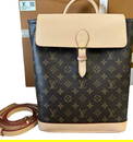 Louis Vuitton Brown Monogram Soho MM Beaute Backpack & Original Gift Bag