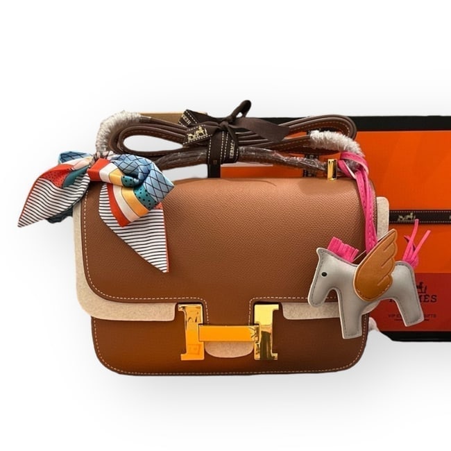 Hermes Waist Or Shoulder Carry Brown/Gold Constance Beaute Bag & Original Box (1 of 7)