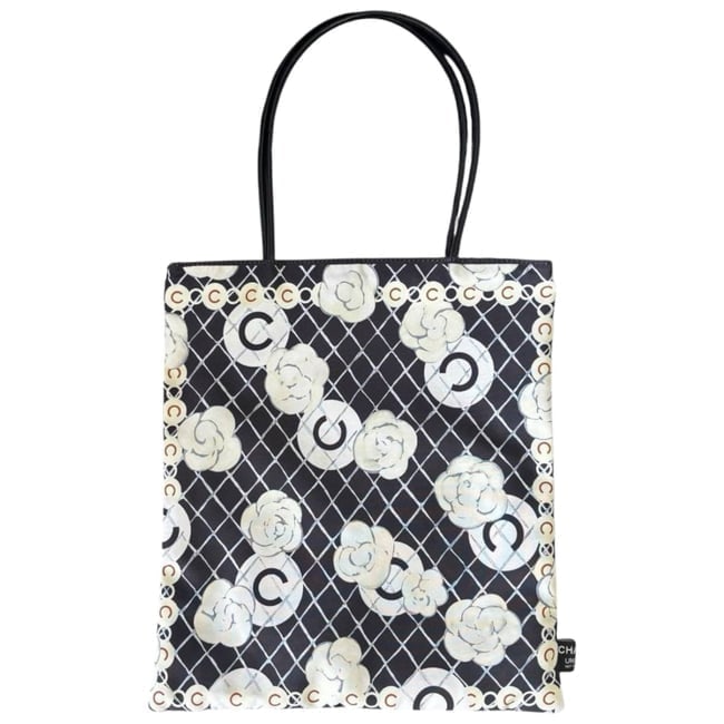 CHANEL XL Black/White Camelia CoCo Double Handles Tote (1 of 7)