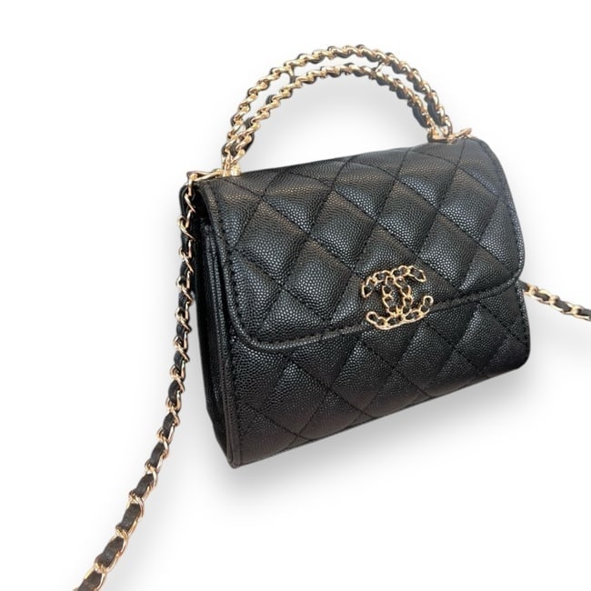 CHANEL 23P Mini Kelly Twist Handle Beaute Bag & Original Bo (1 of 7)