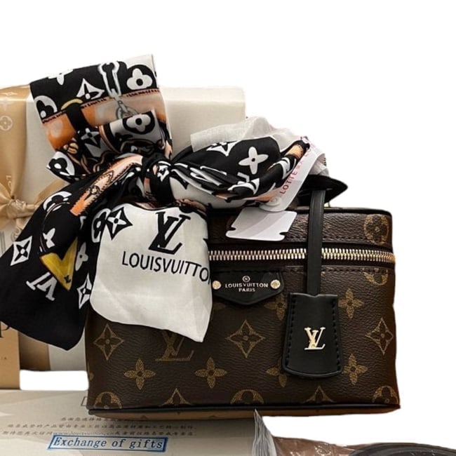 Louis Vuitton Reverse Monogram/Black Long Vanity Beaute Case, Strap, & Original Box (1 of 9)