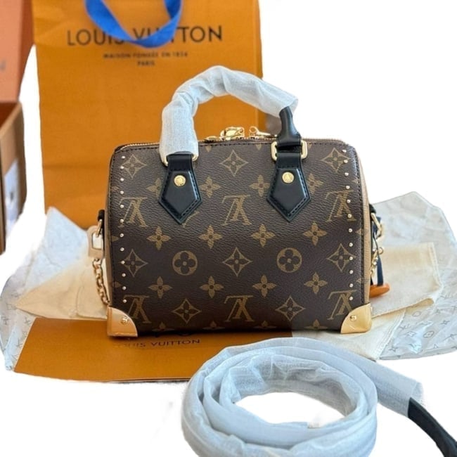 Louis Vuitton Reverse Mono/Gold Speedy 20 Trunk Beaute Bag, Strap, Lock/Key (1 of 10)