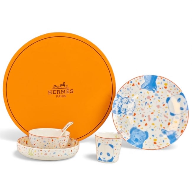Hermes 5Pc Custom Passe-Passe Children's Tableware Set & Original Box (1 of 9)