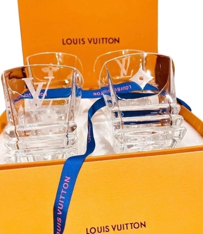 Louis Vuitton 4Pc Monogram Print Short Drinking Glass Set (1 of 3)