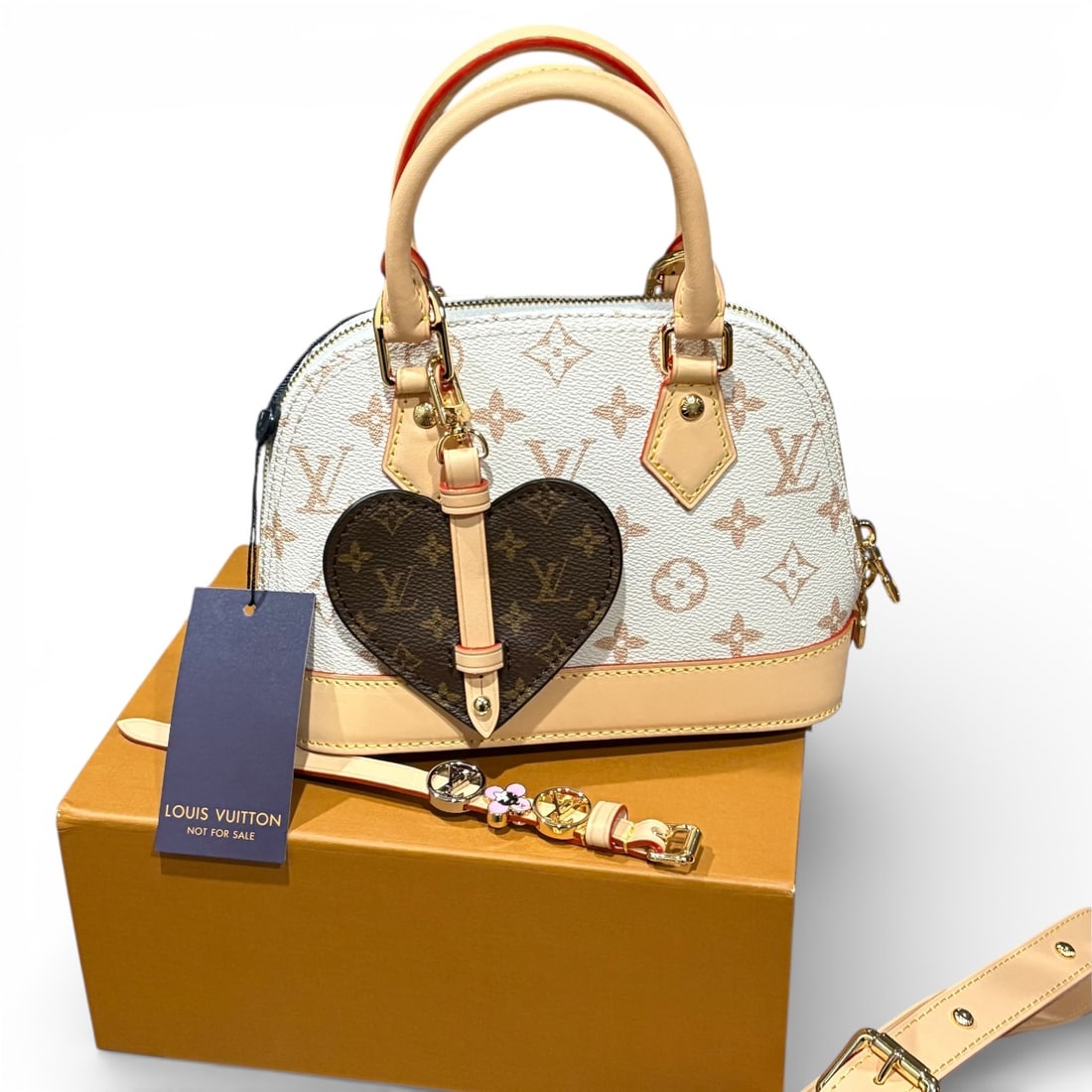 Louis Vuitton Dune Nano Alma Beaute Bag, Handle Keepers/Charms, & Box (1 of 15)