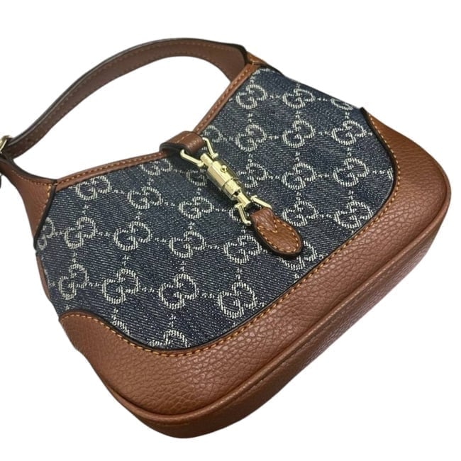 Gucci Denim/Brown Jackie 1961 GG Supreme Beaute Bag & Original Box (1 of 8)