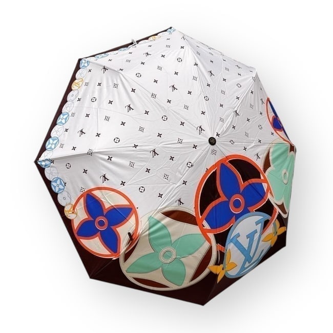 Louis Vuitton White Monogram Multi Floral Beaute Umbrella, Storage Sleeve, & Box (1 of 8)