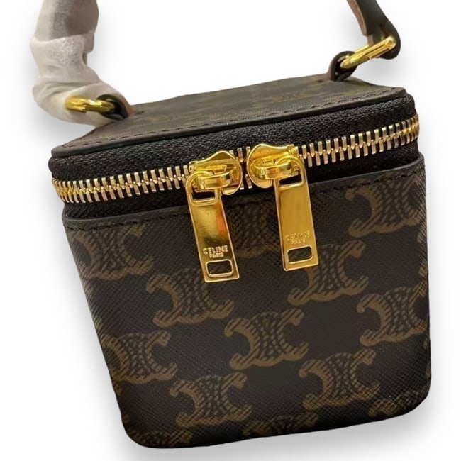 CELINE Mini Vanity Case In Triomphe & Original Box (1 of 7)