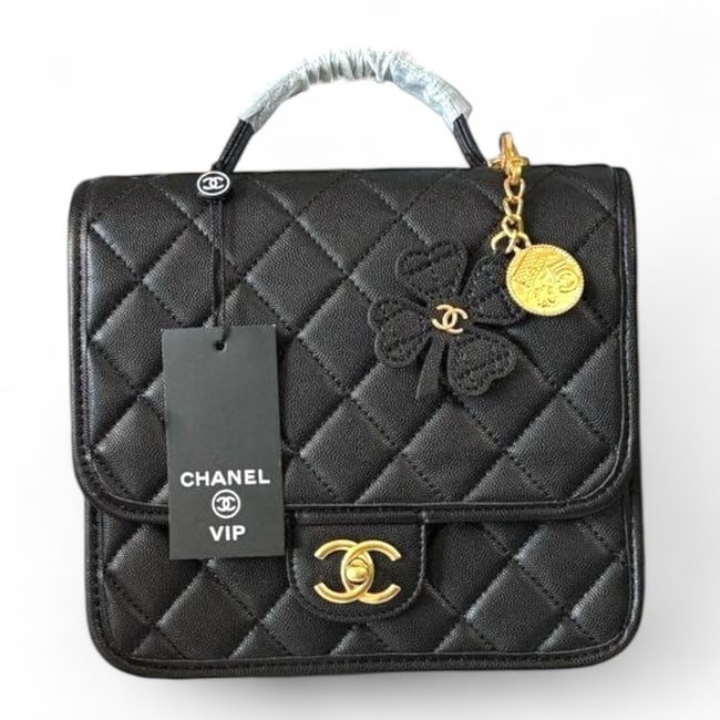 CHANEL Quilted 4 Leaf Clover Flap Beaute Bag & Original Box (1 of 8)