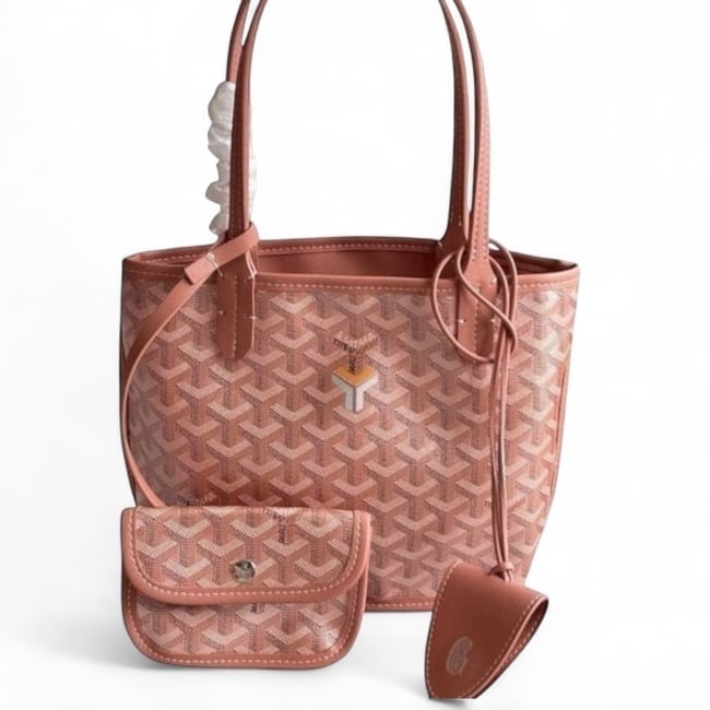 Goyard Pearly Coral Iridescent St. Louis Beaute Tote & Original Gift Bag (1 of 8)