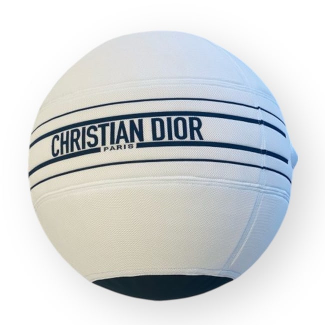 Christian Dior Limited Edition Workout Medicine Ball & Original Box: • Christian Dior • Limited Edition • Collector's Piece • Medicine Ball • Technogym Gym Ball • Workout/Yoga • Original Box Included • White • Navy Blue Acce
