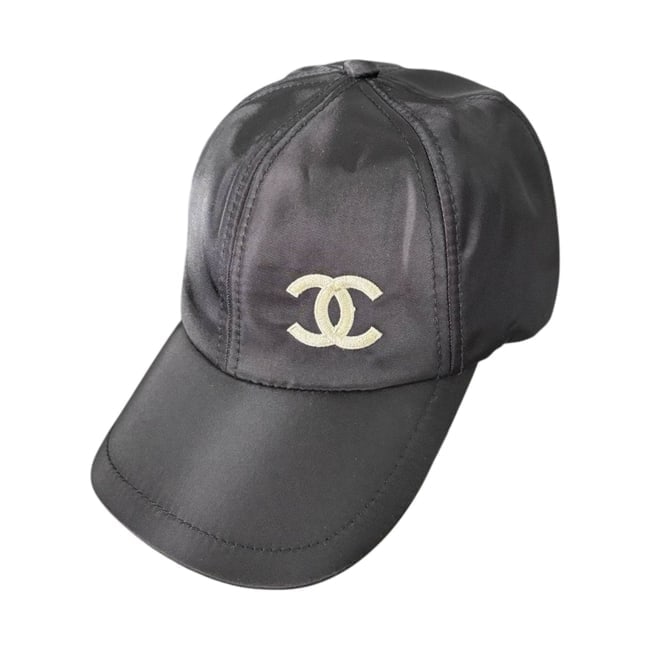 CHANEL Women's Black/Side Logo Adjustable U.L Baseball Cap: • CHANEL • Women's • Baseball Hat • Uniform Line • Black • CC Logo • Adjustable • Open Back • Original Box Included • Makeup/Diffusion Line: Pleas