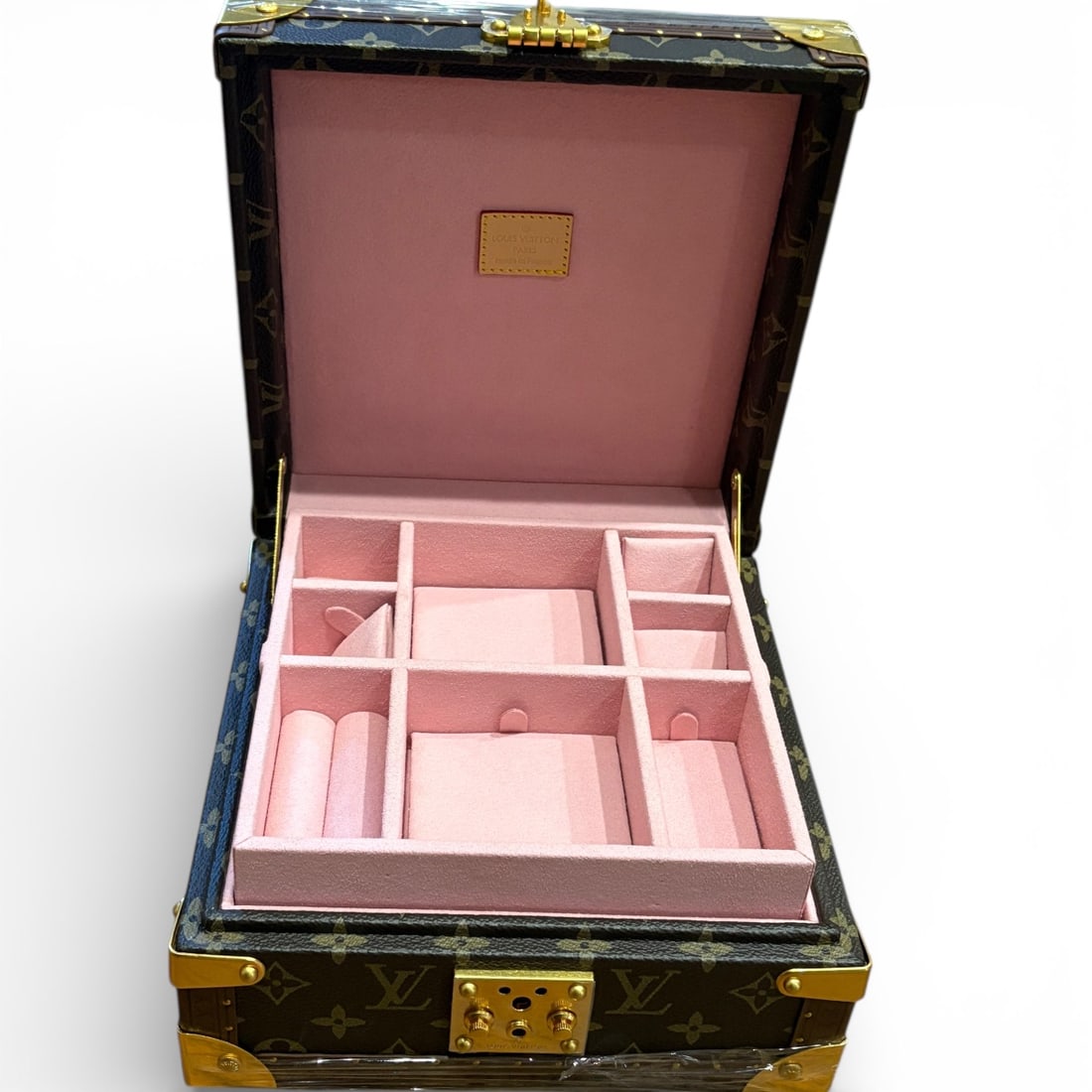 Louis Vuitton Brown Monogram/Pink Coffret Joaillerie Beaute Jewelry/Accessory Box (1 of 7)