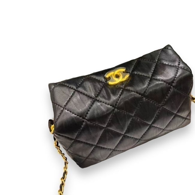 CHANEL Rectangle Quilted Hobo Beaute Bag & Original Box (1 of 7)