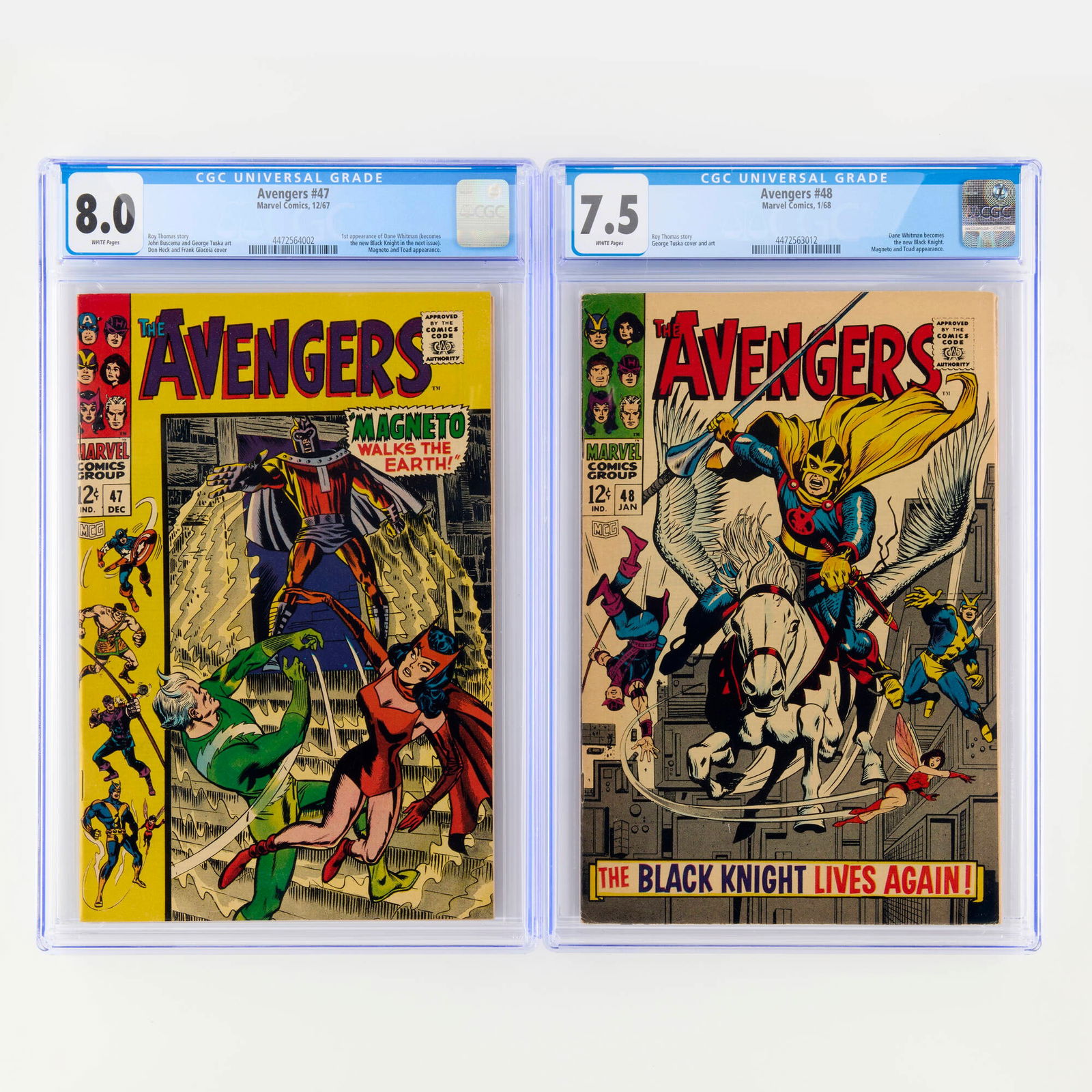 2 Marvel Comics Avengers #47 #48 CGC (1 of 2)