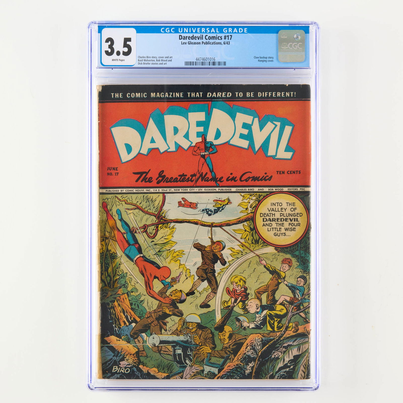 Lev Gleason Publications Daredevil Comics #17 CGC 3.5 (1 of 2)