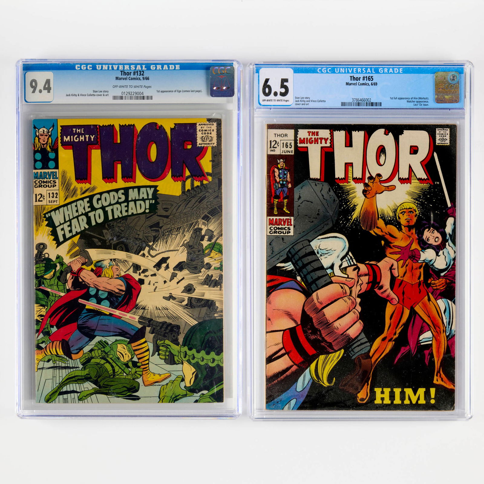 2 Marvel Comics Thor #132 and  #165 CGC 6.5 (1 of 2)