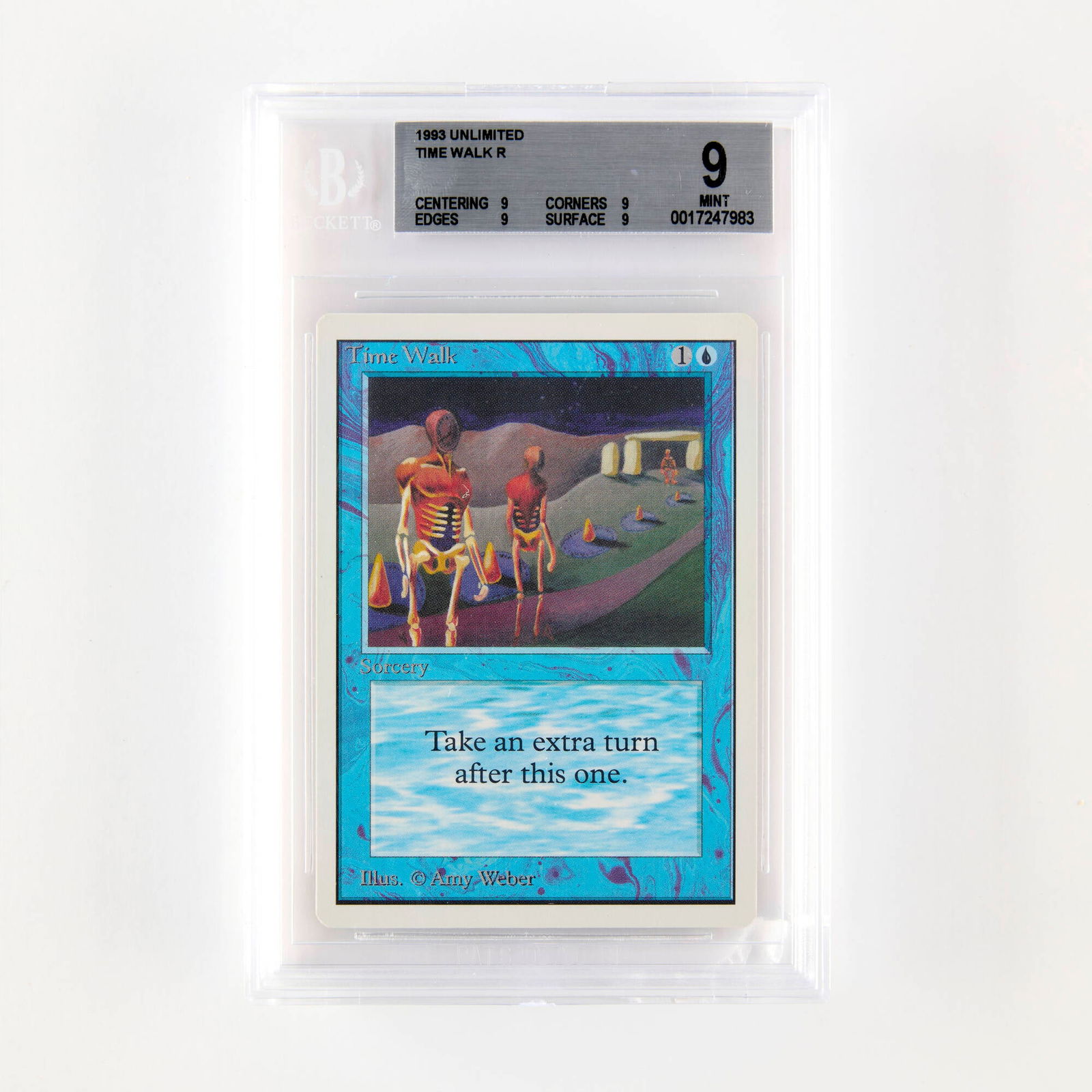 1993 Magic: The Gathering Unlimited Time Walk Trading Card BGS 9 (1 of 2)