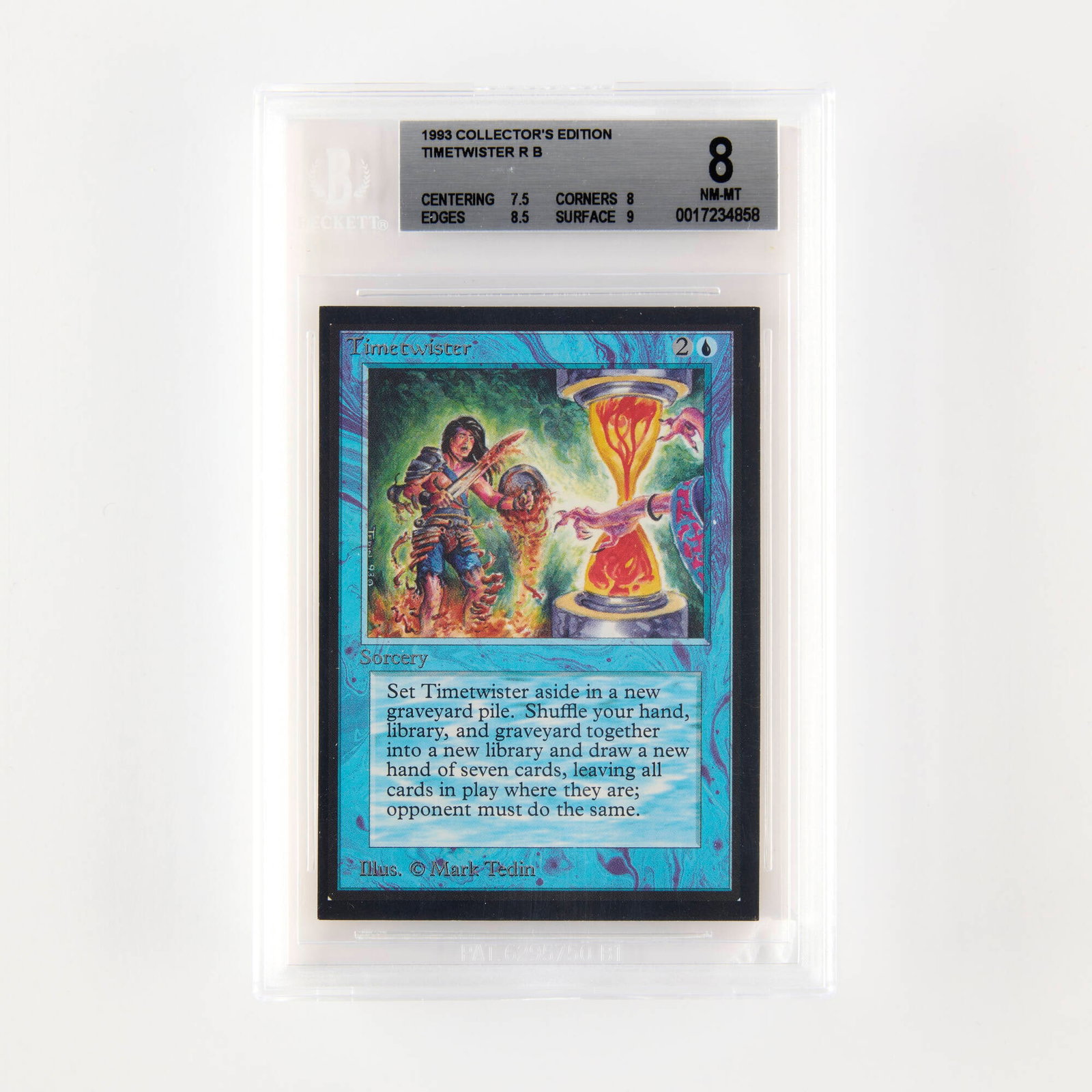 1993 Magic: The Gathering Collector's Edition Timetwister Trading Card BGS 8 (1 of 2)
