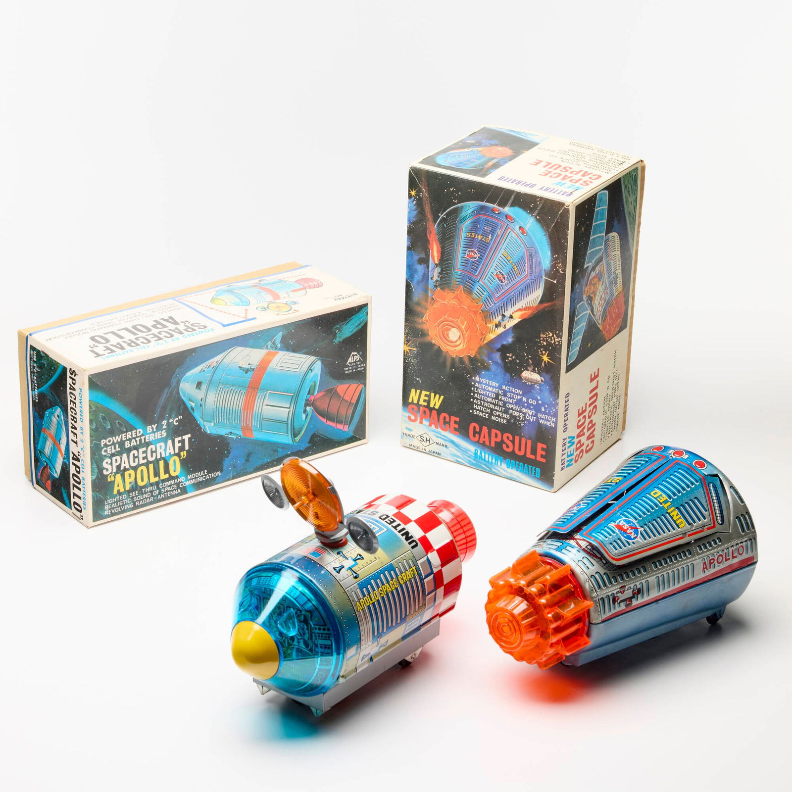 1967年製　NASA 未使用品 Vintage Horikawa Battery Operated Tin Nasa Space Capsule