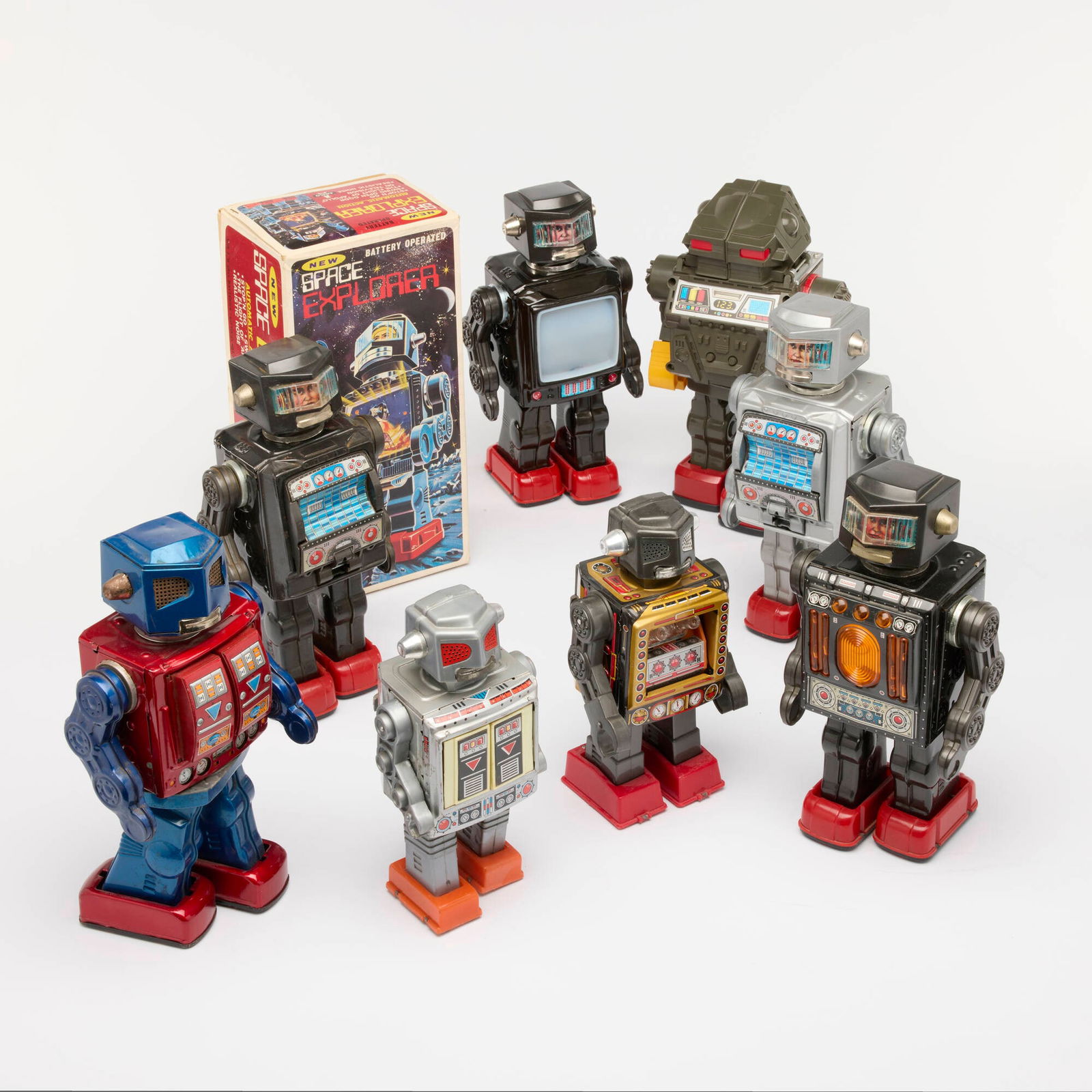 Eight S.H Horikawa Japan Battery-Operated Robots (1 of 3)