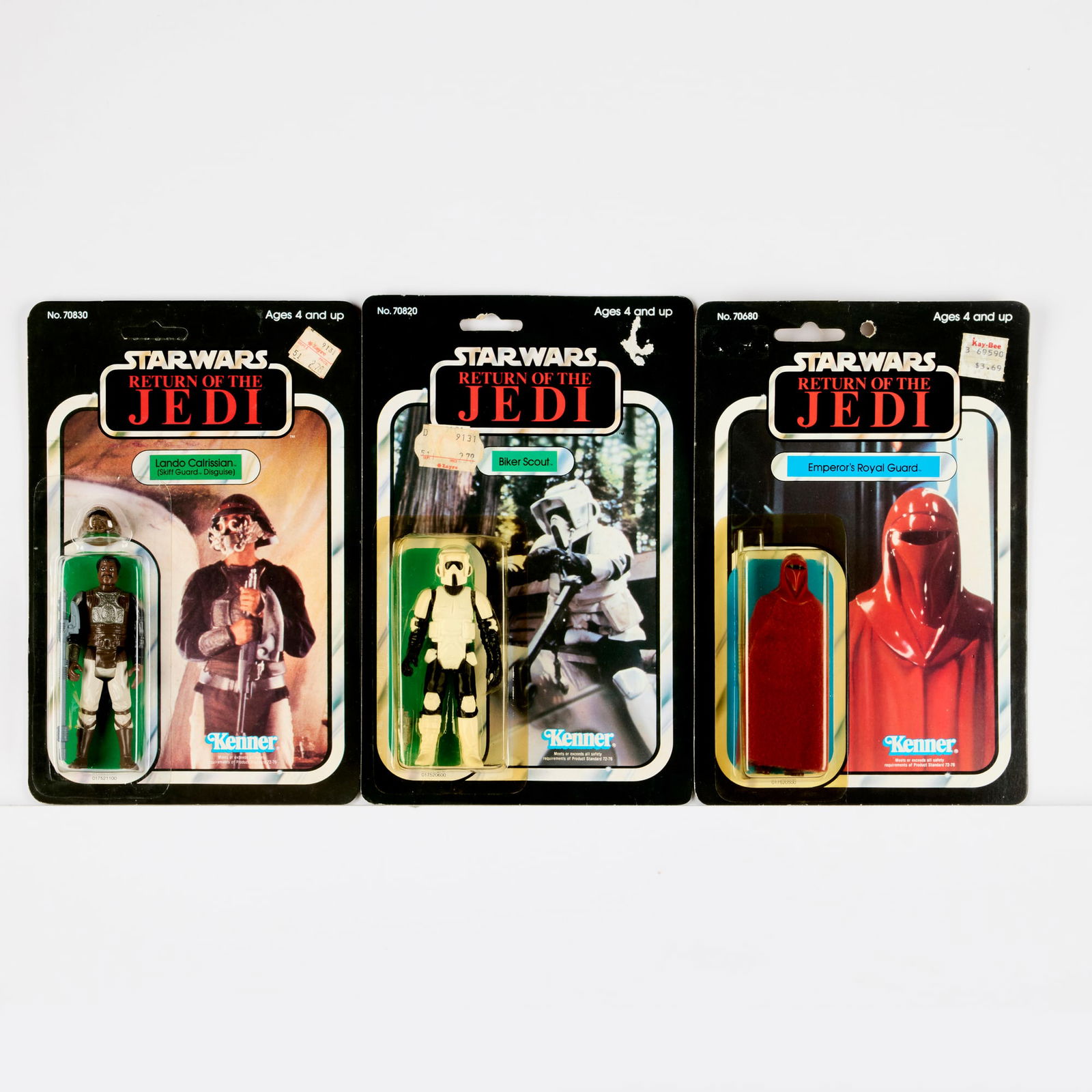 3PC 1983 Kenner Star Wars ROTJ 65 Back MOSC Figure Group (1 of 2)
