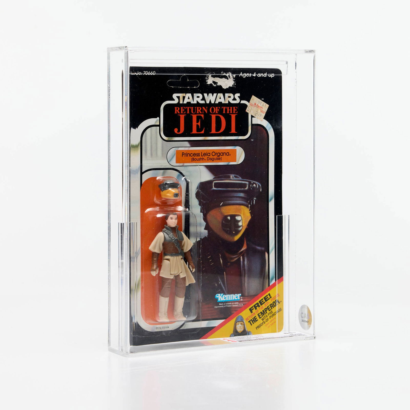 1983 Kenner Star Wars ROTJ 65 Back-C Princess Leia Organa (Boushh Disguise) CAS 65+ (1 of 3)