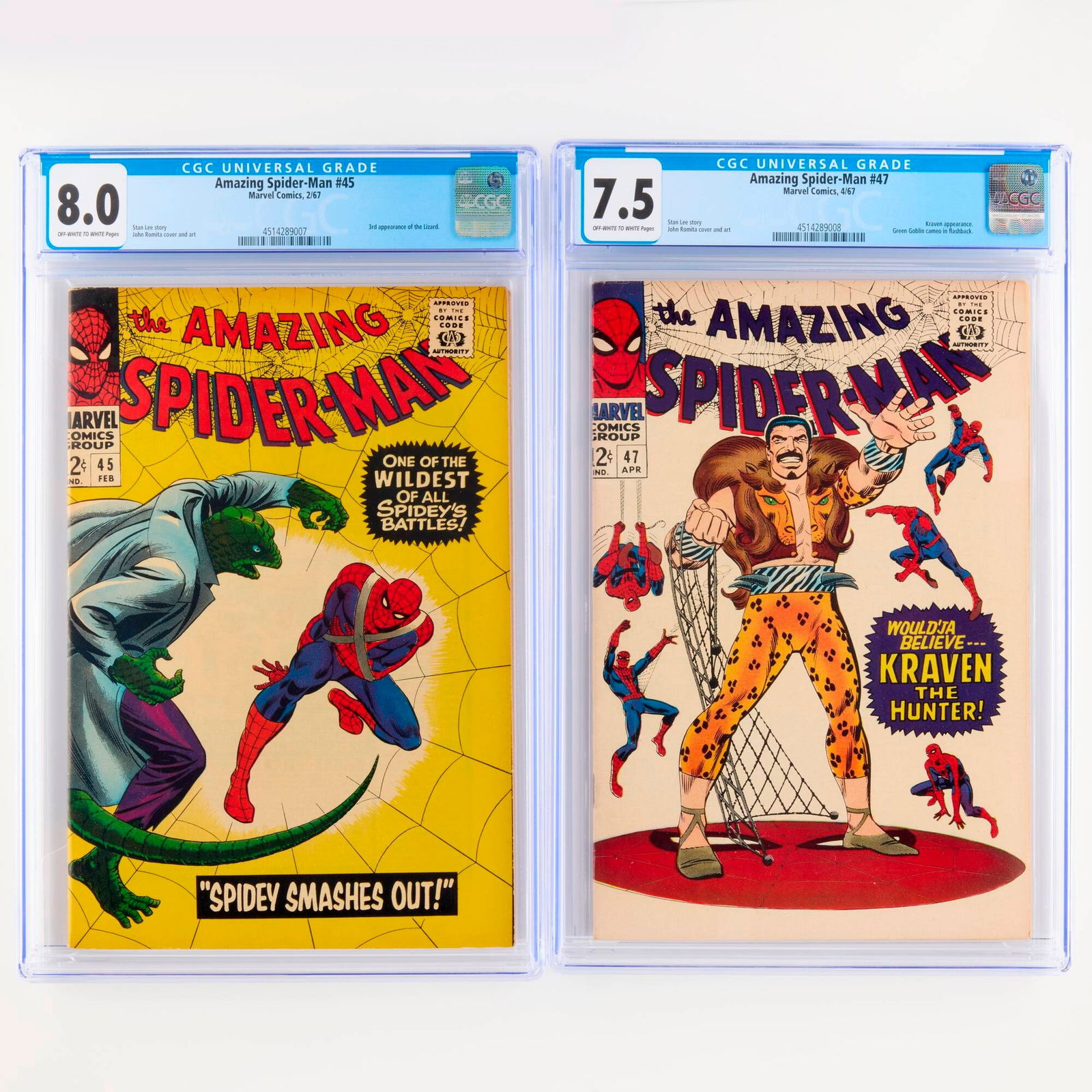 2 Marvel Comics Amazing Spider-Man #45 #47 Group (1 of 2)