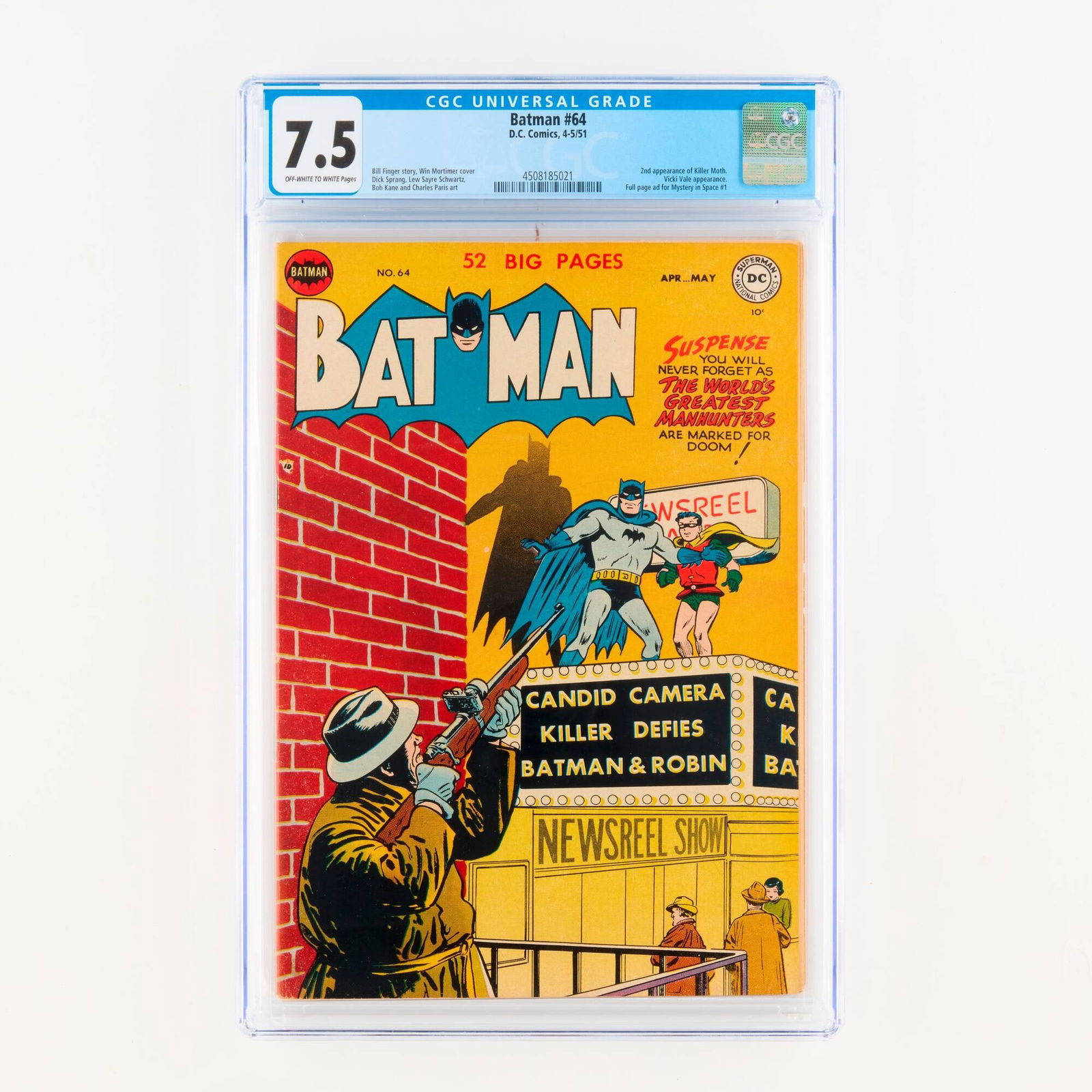 D.C. Comics Batman #64 CGC 7.5 (1 of 2)