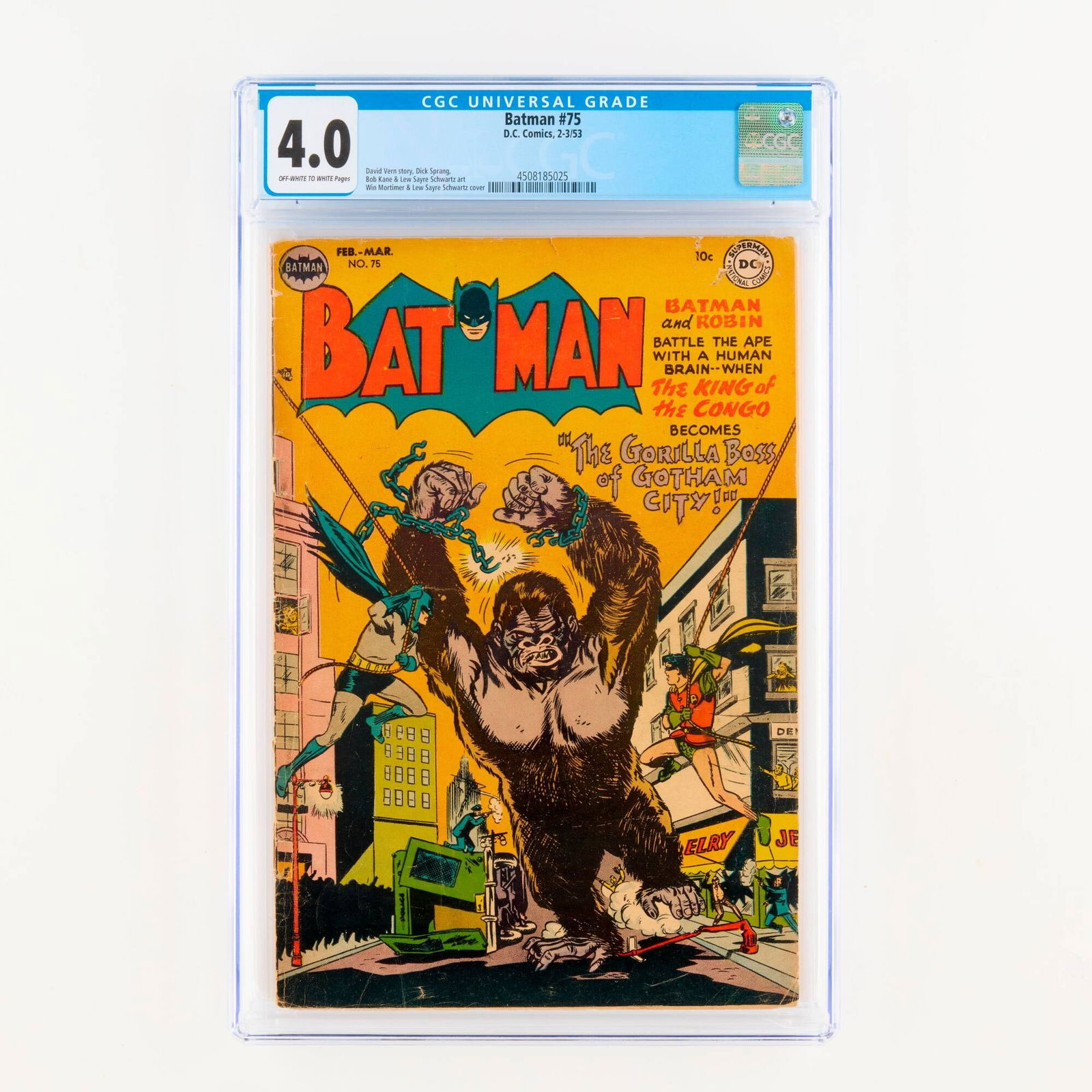 D.C. Comics Batman #75 CGC 4.0 (1 of 2)