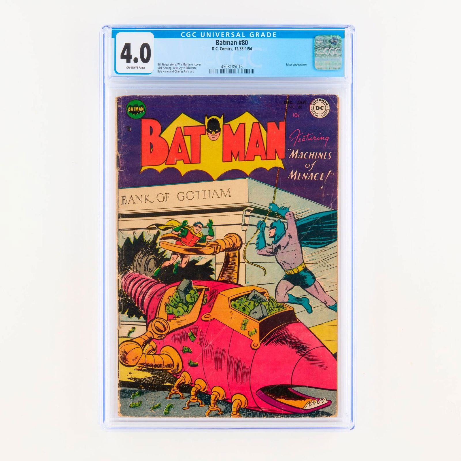 D.C. Comics Batman #80 CGC 4.0 (1 of 2)