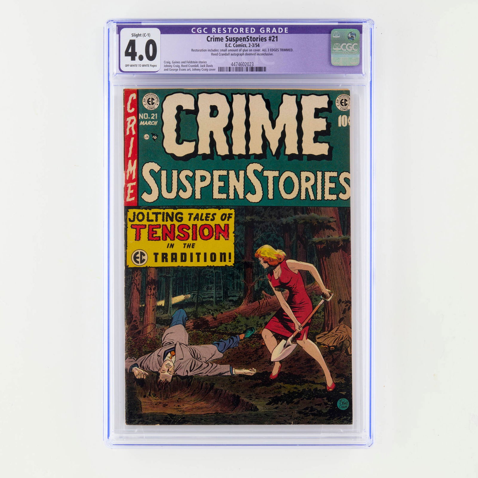 E.C. Comics Crime SuspenStories #21 CGC 4.0 (1 of 2)