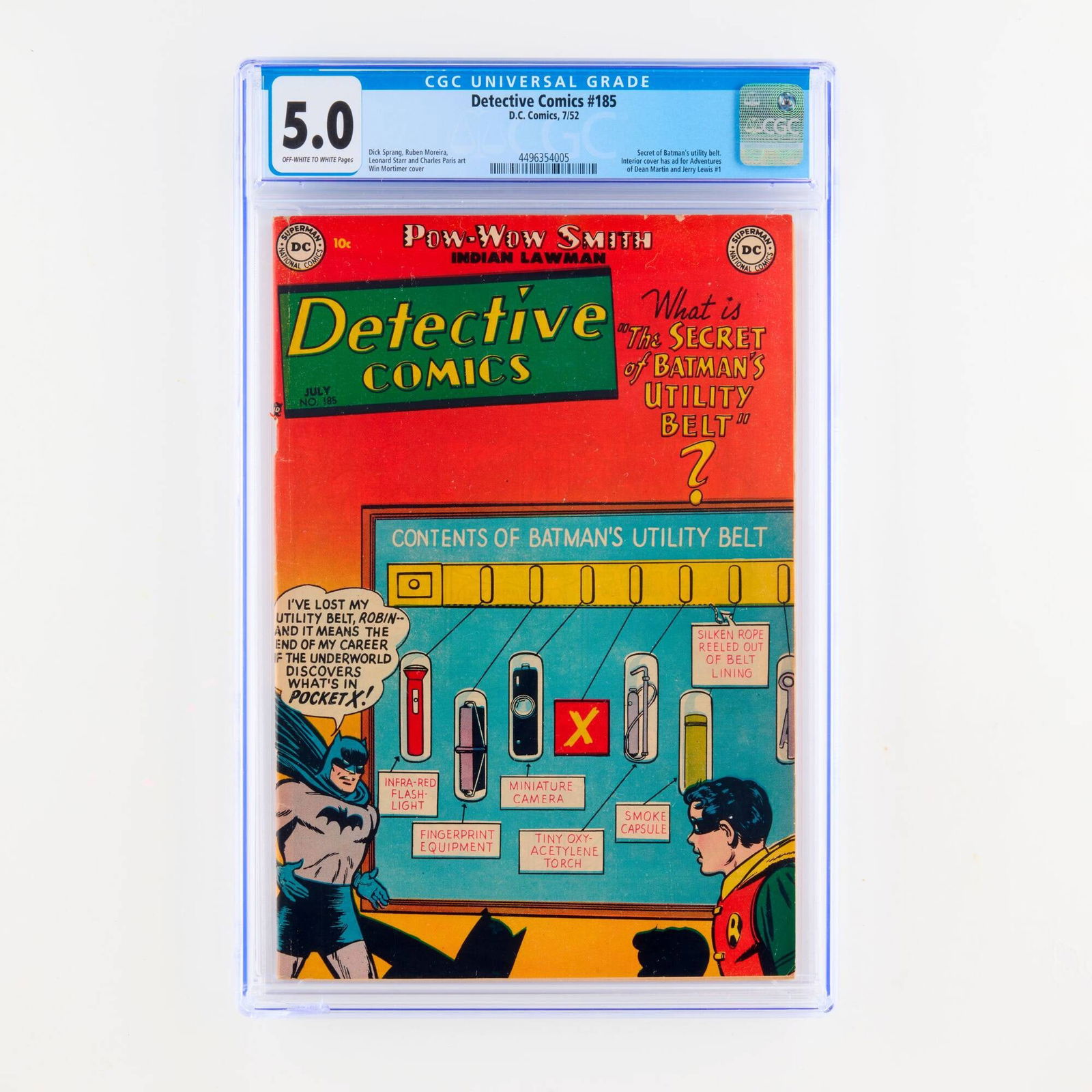 D.C. Comics Detective Comics #185 CGC 5.0 (1 of 2)