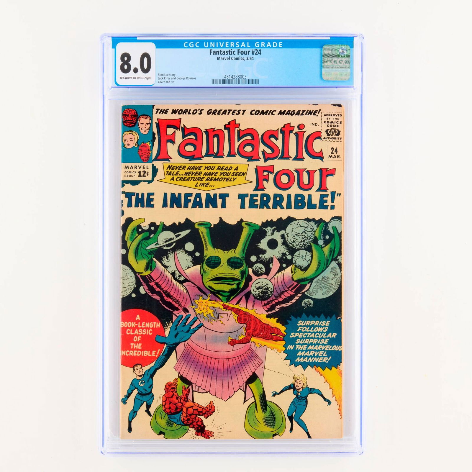 Marvel Comics Fantastic Four #24 CGC 8.0 (1 of 2)