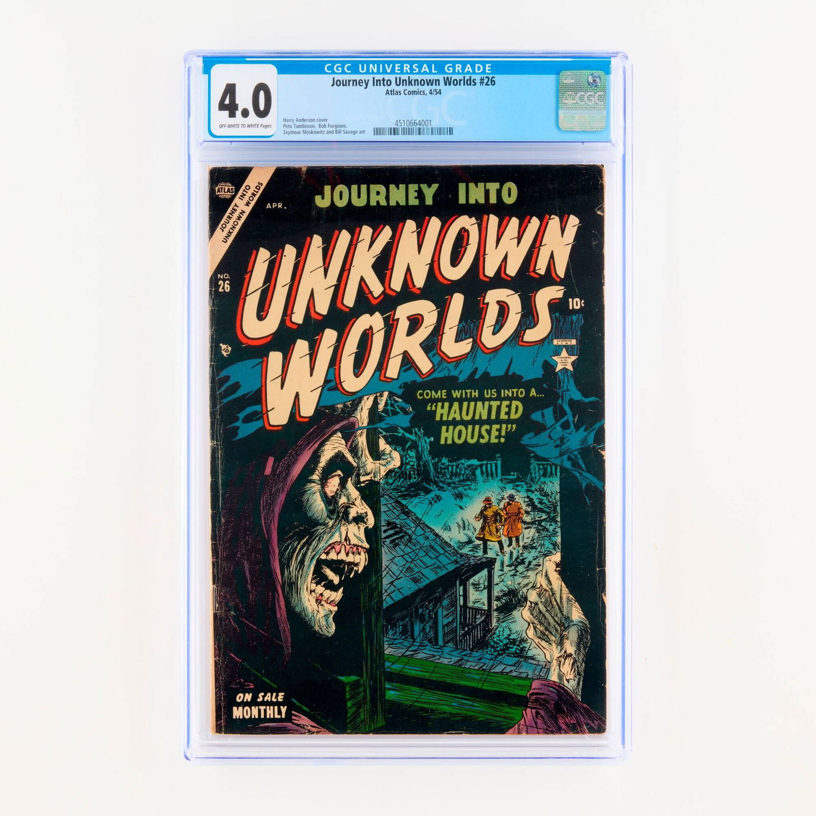 Atlas Comics Journey Into Unknown Worlds #26 CGC 4.0 (1 of 2)