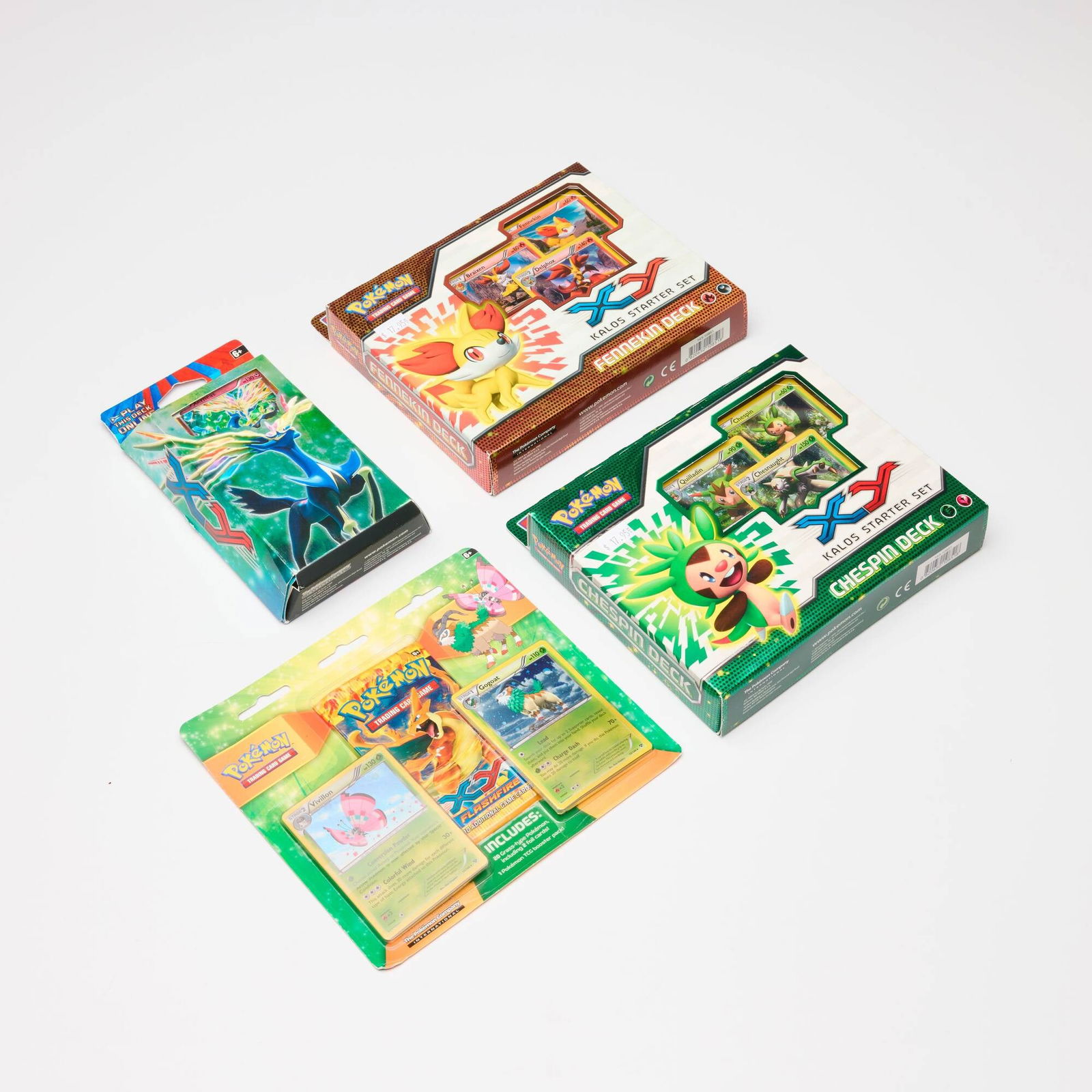 Four 2013-2014 Pokemon XY Factory Sealed Card Group (1 of 2)