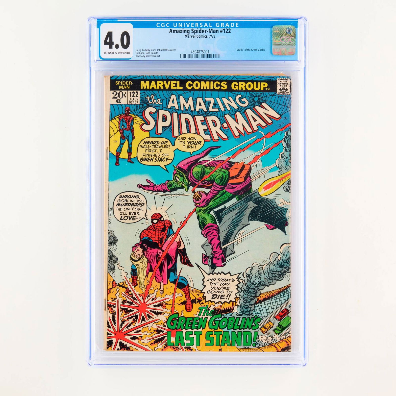Marvel Comics Amazing Spider-Man #122 CGC 4.0 (1 of 2)