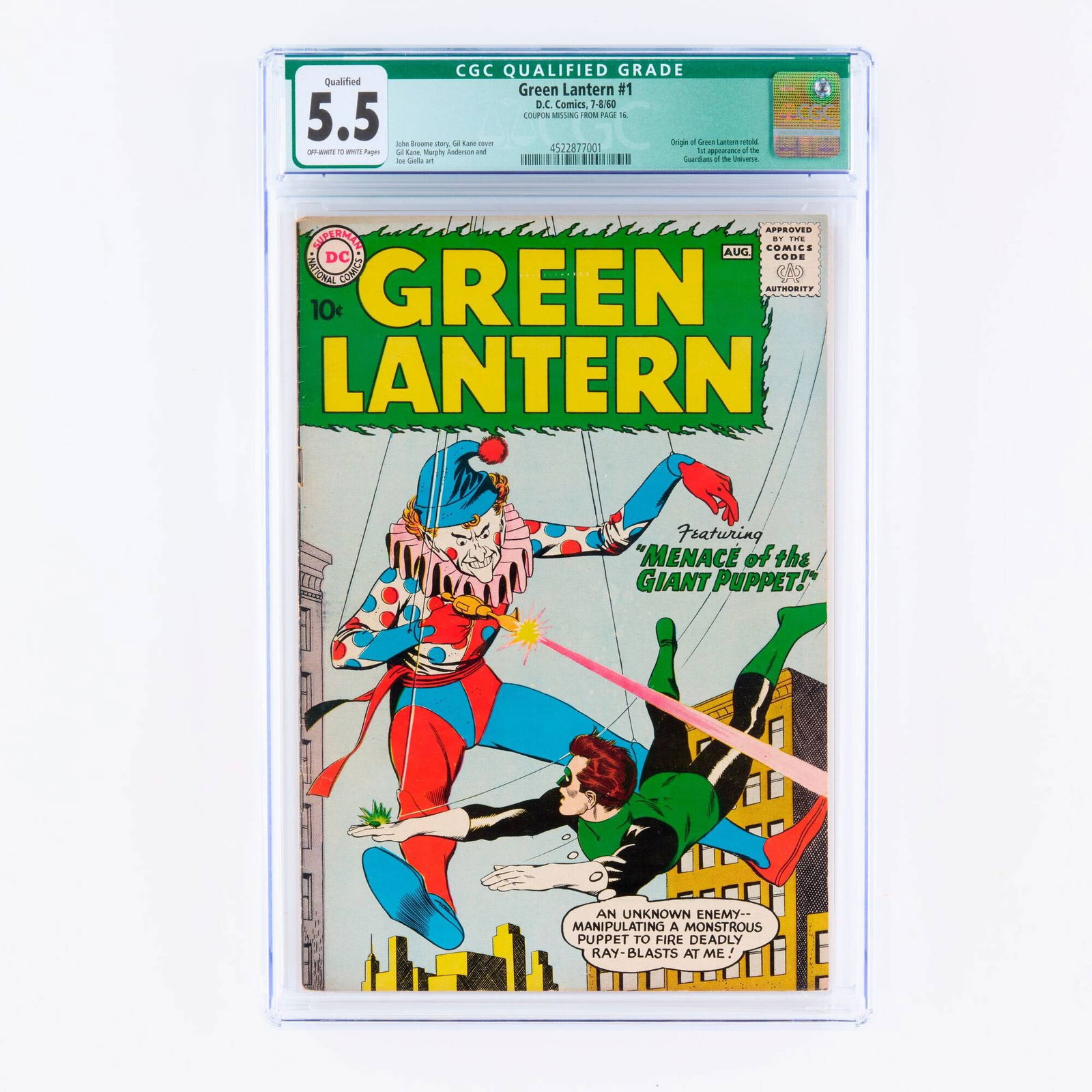 D.C. Comics Green Lantern #1 CGC 5.5 Qualified (1 of 2)