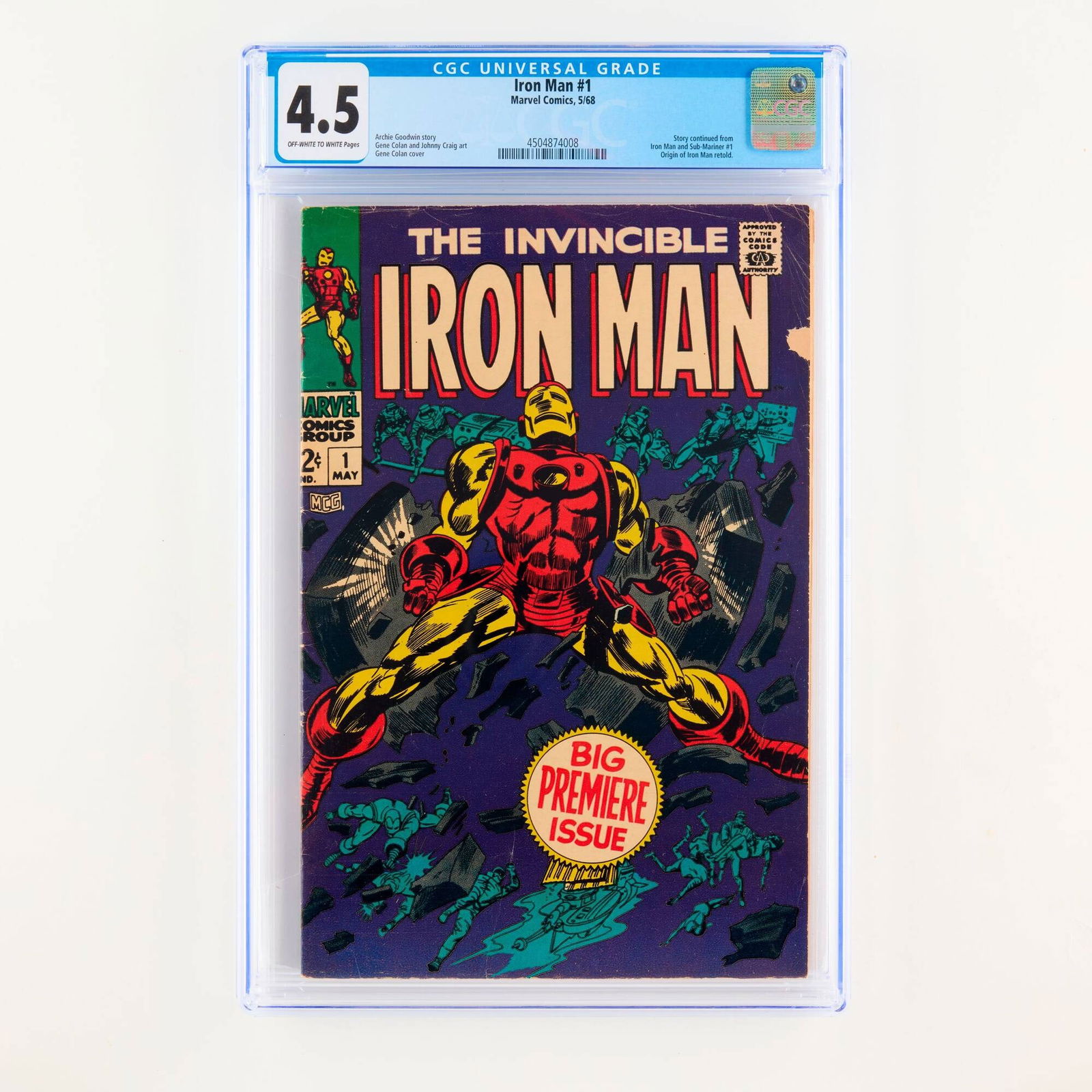 Marvel Comics Iron Man #1 CGC 4.5 (1 of 2)