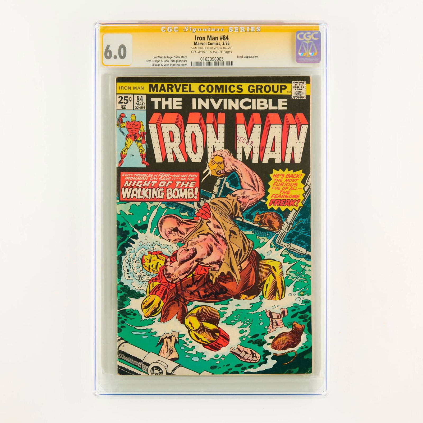 Marvel Comics Iron Man #84 CGC 6.0 Signature Series Herb Trimpe (1 of 2)