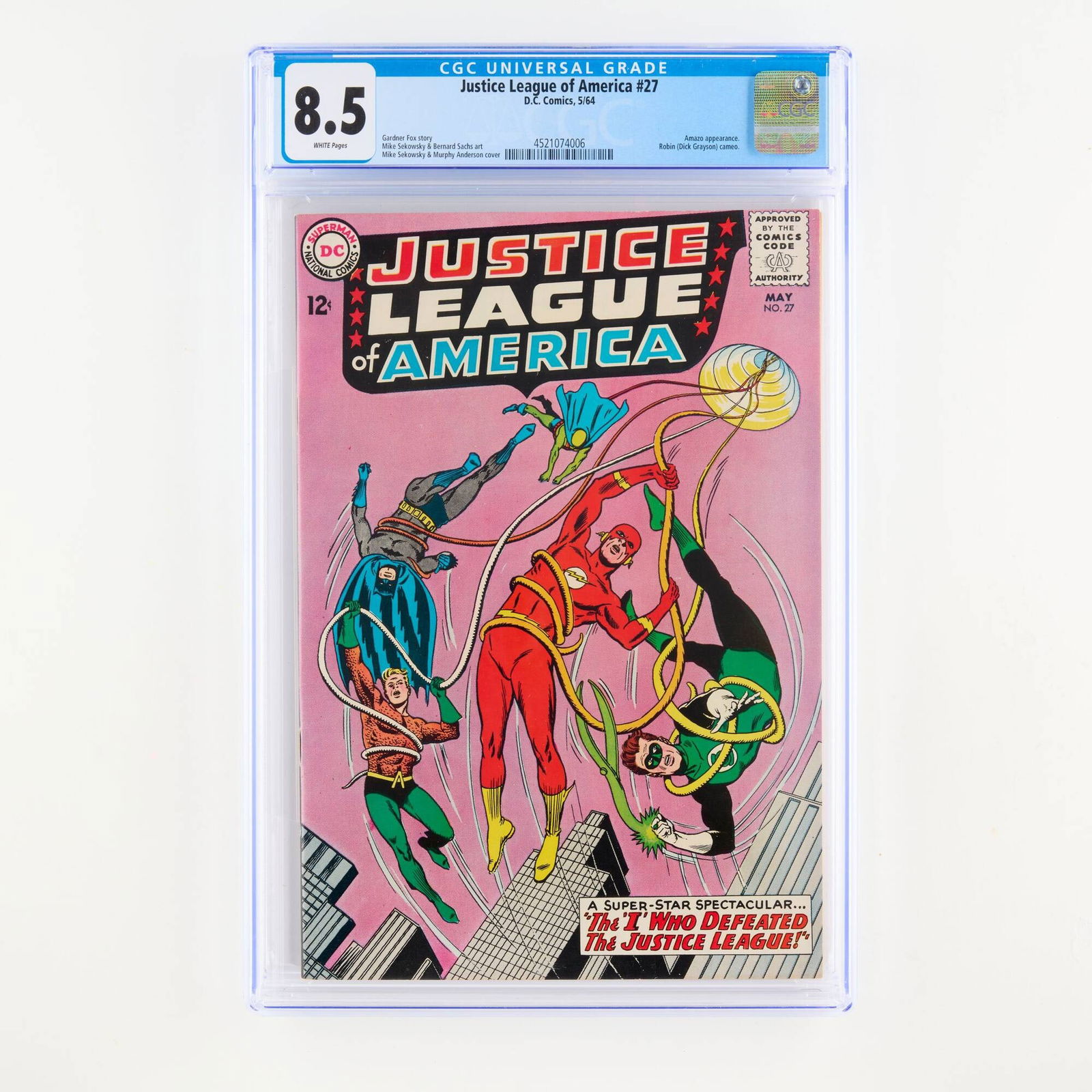 D.C. Comics Justice League of America #27 CGC 8.5 (1 of 2)