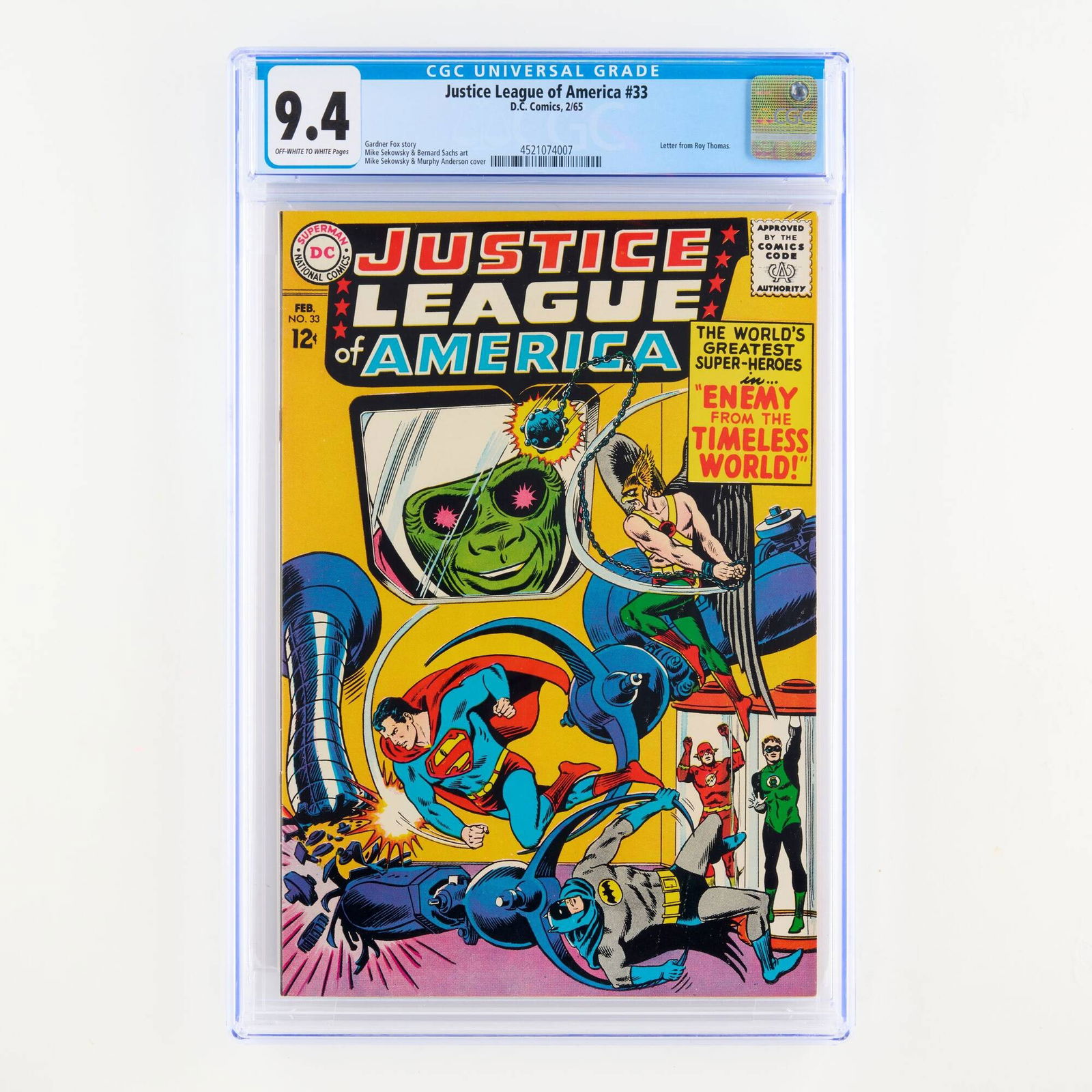 D.C. Comics Justice League of America #33 CGC 9.4 (1 of 2)