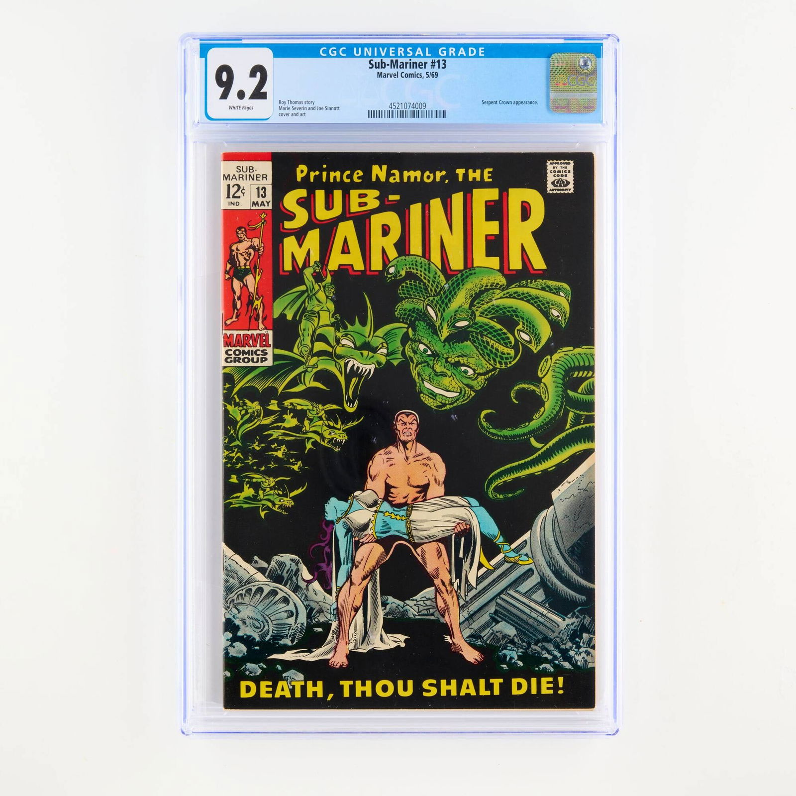 Marvel Comics Sub-Mariner #13 CGC 9.2 (1 of 2)